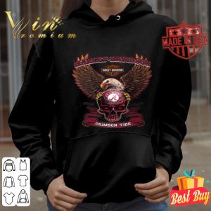 Eagle Motor Harley Davidson Cycles skull Alabama Crimson Tide shirt