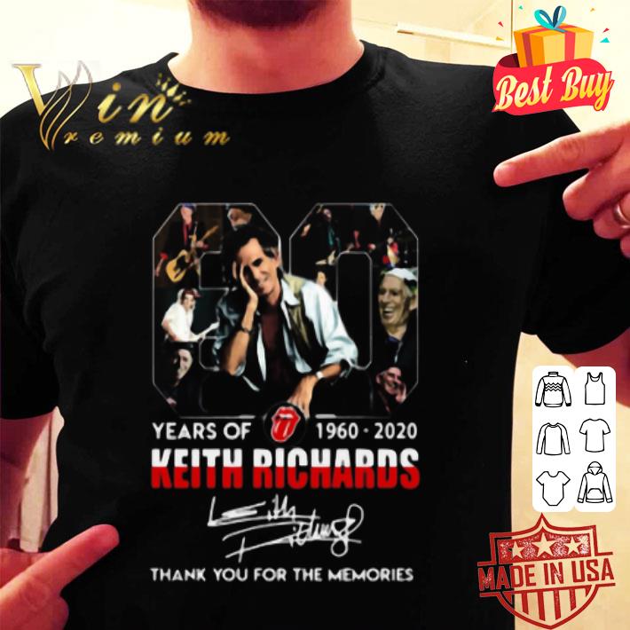 80 Years Of 1960 2020 The Rolling Stones Keith Richard Signature shirt