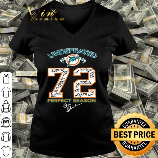 Miami Dolphins Undefeated 1972 72 perfect season all signature shirt
