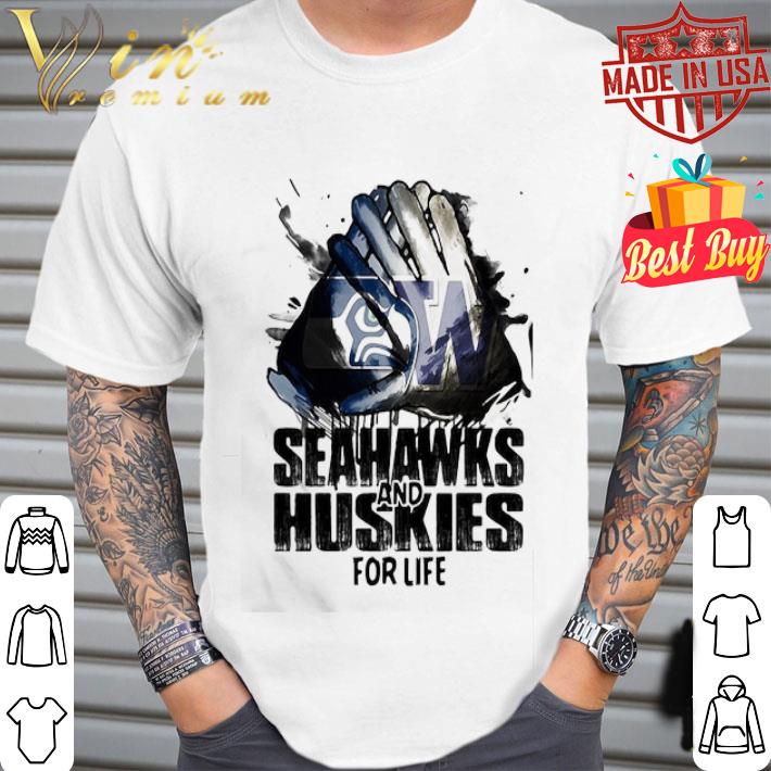 Logo Seattle Seahawks And Washington Huskies For Life shirt