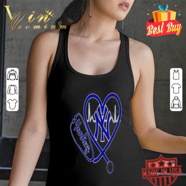 New York Yankees Nurse Heartbeat Stethoscope shirt