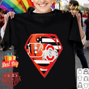 Cincinnati Bengals and Ohio State Buckeyes Superman American flag shirt