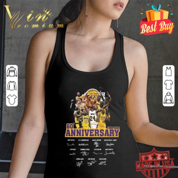 Los Angeles Lakers Team 60th Anniversary 1960 2020 Signatures shirt