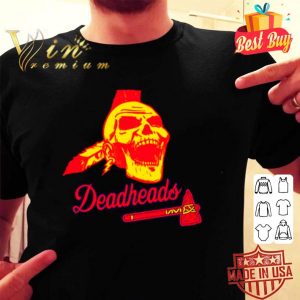 Skull Atlanta Braves deadheads shirt