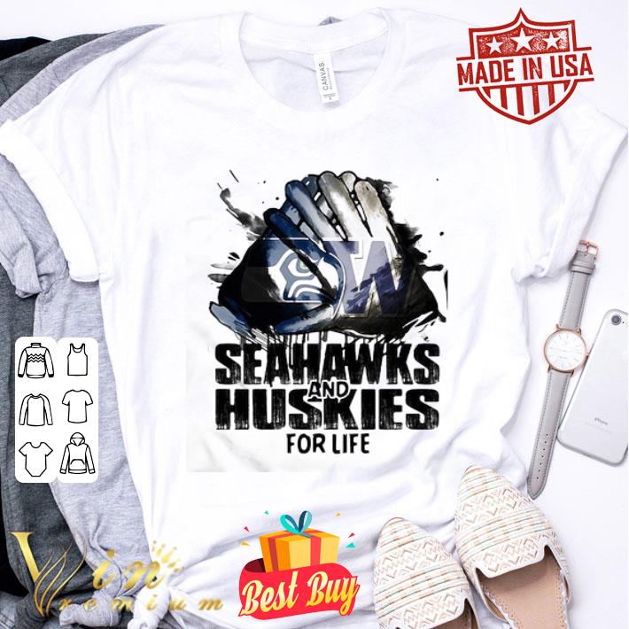 Logo Seattle Seahawks And Washington Huskies For Life shirt