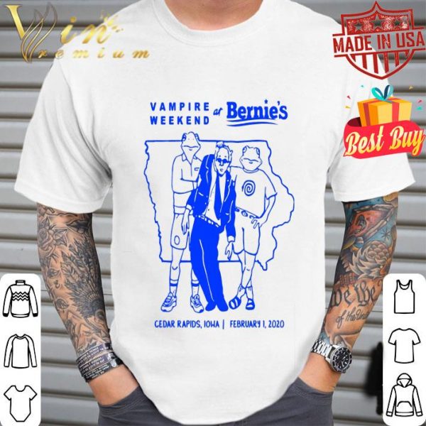 Vampire Weekend At Bernie’s Cedar Rapids Iowa February 1 2020 shirt