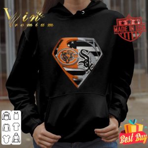 Chicago Bears and Chicago White Sox Superman American flag shirt