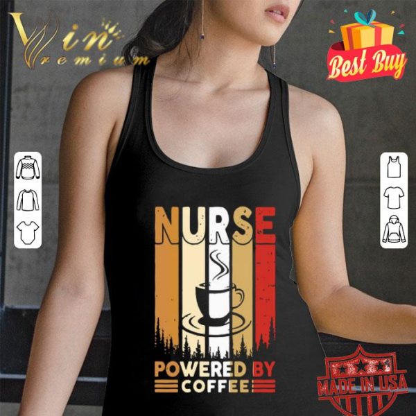 Nurse powered by coffee sunset shirt