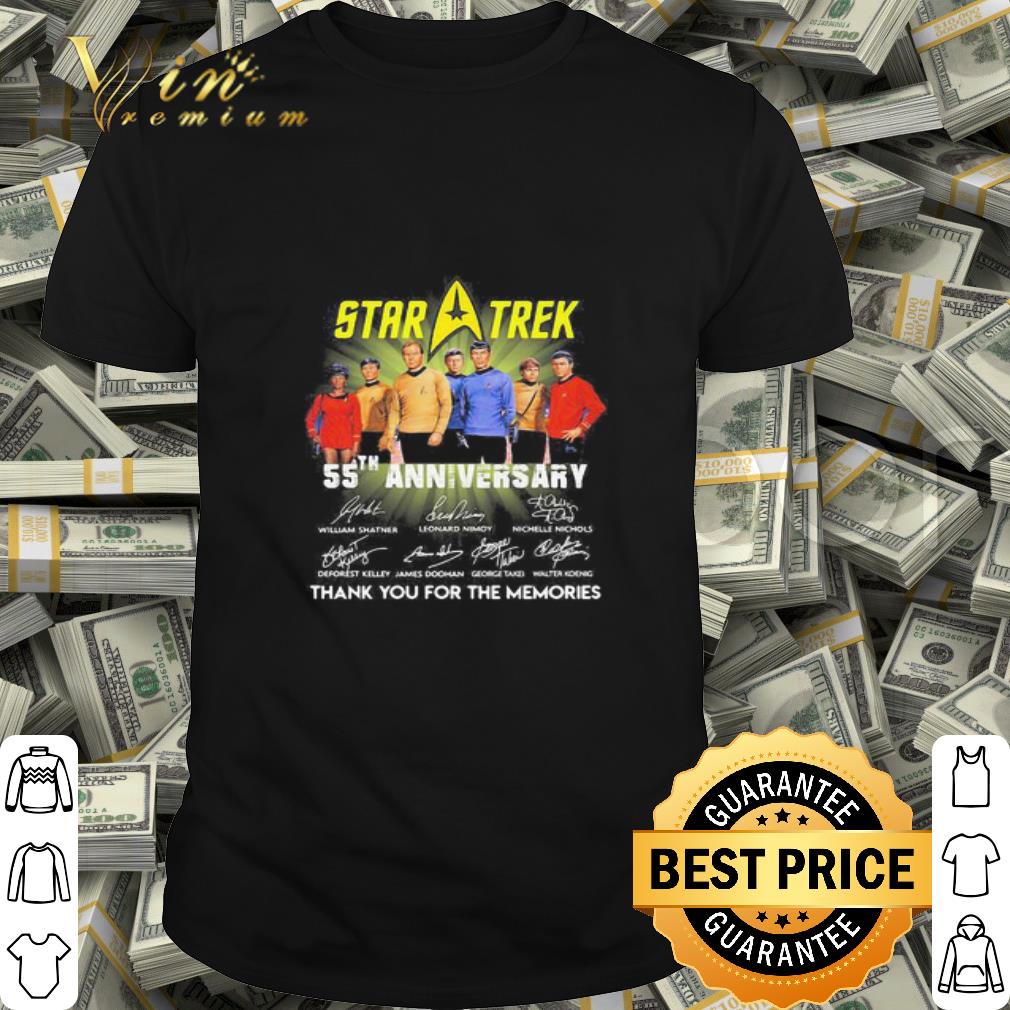 Star Trek 55th anniversary signatures thank you for the memories shirt