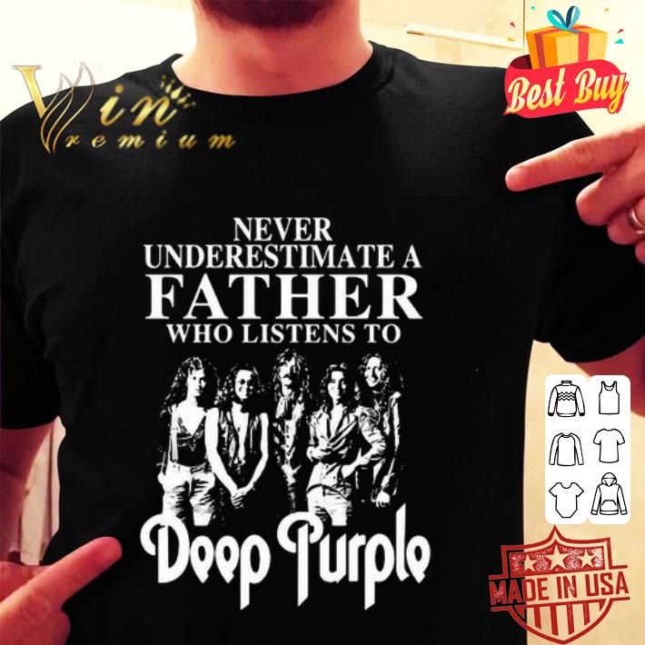 Never Underestimate A Father Who Listens To Deep Purple Band shirt