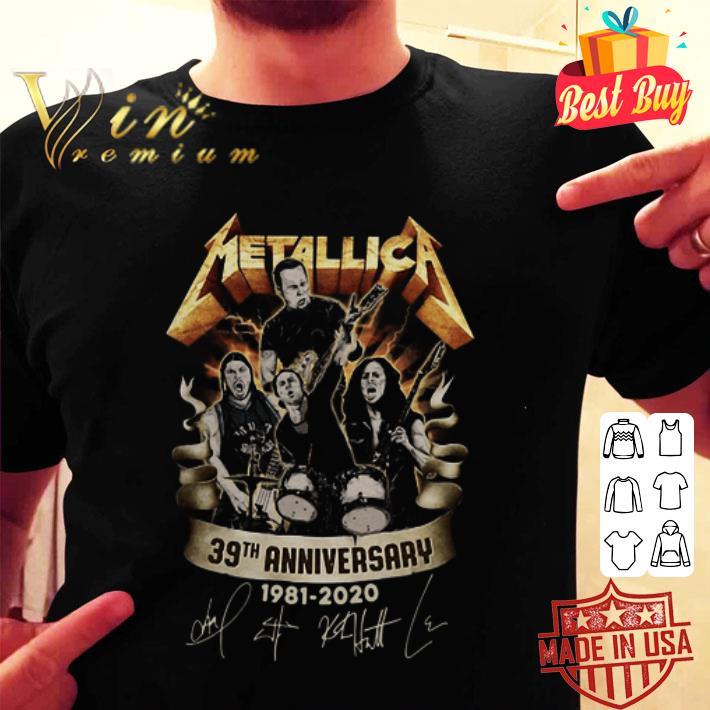 Metallica Band 39th Anniversary 1981-2020 Signatures shirt