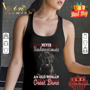 Never underestimate an old woman with a Great Dane shirt
