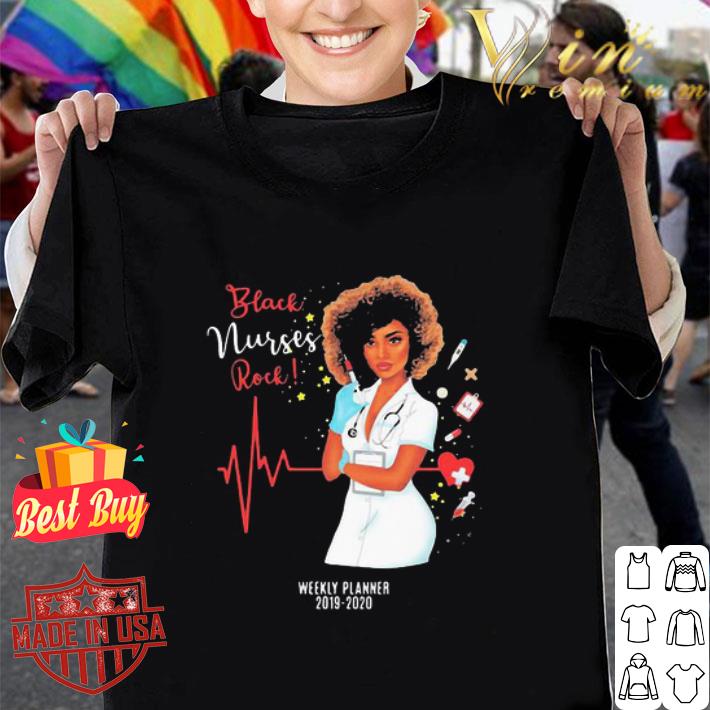 Black Nurse Rock Weekly Planner 2019-2020 shirt