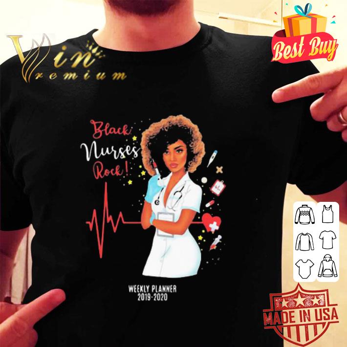 Black Nurse Rock Weekly Planner 2019-2020 shirt