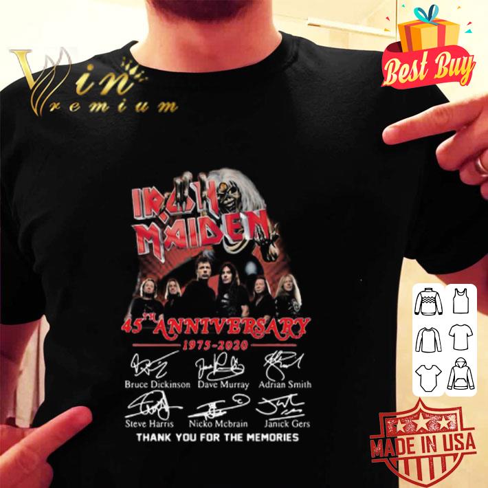 Iron Maiden Eddie 45th Anniversary 1975-2020 Signatures shirt