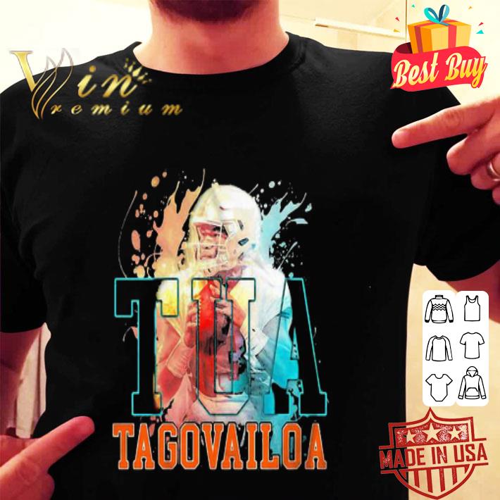 Tua Tagovailoa Miami Dolphins Football Team Player Watercolor shirt