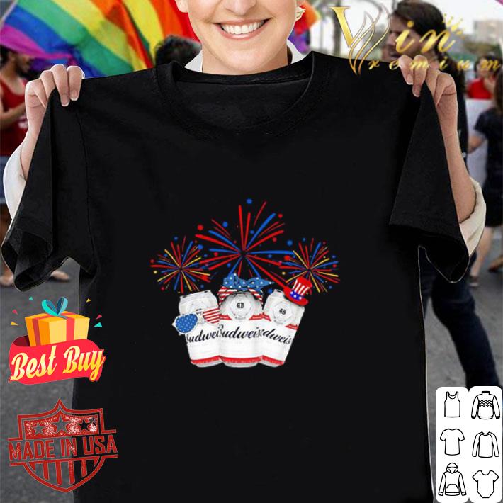 Firework Budweiser Beer America 4th Of July Independence Day shirt