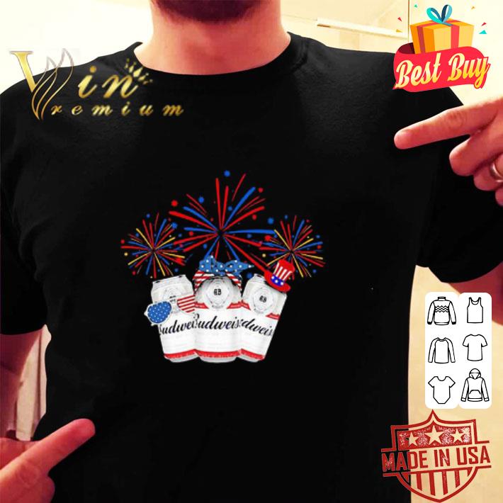 Firework Budweiser Beer America 4th Of July Independence Day shirt