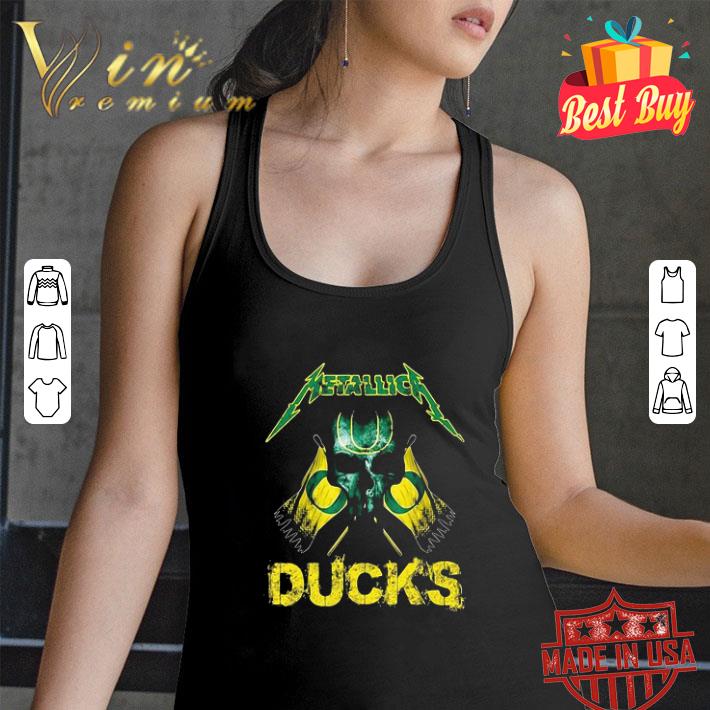 Skull Mashup Metallica And Oregon Ducks Flag shirt Skull Mashup Metallica And Oregon Ducks Flag shirt