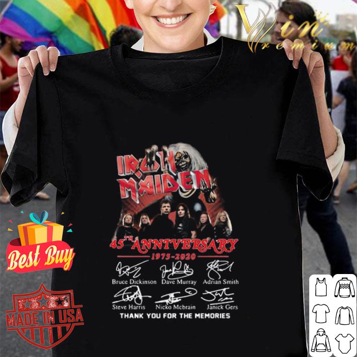 Iron Maiden Eddie 45th Anniversary 1975-2020 Signatures shirt