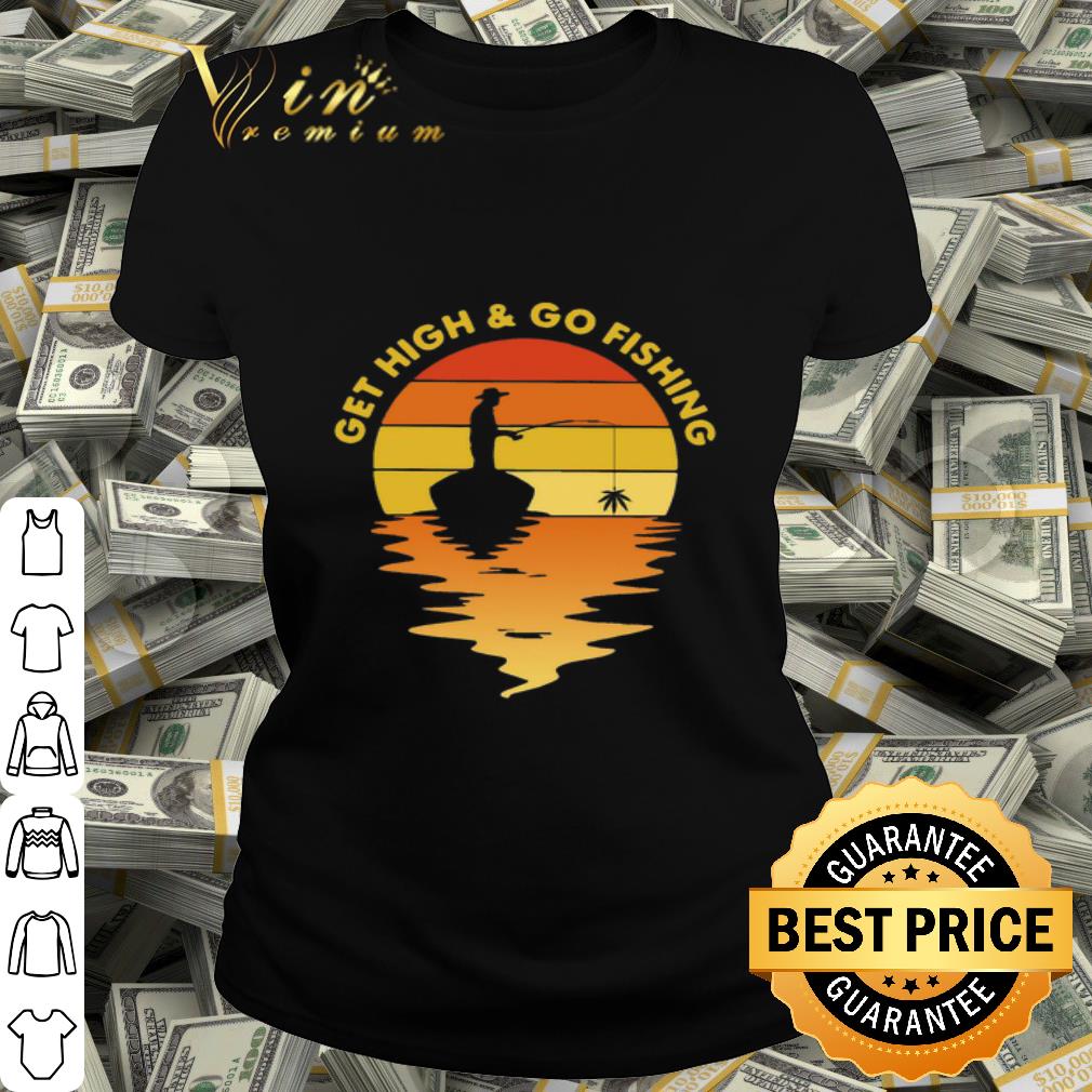 Get High And Go Fishing Hook Sunset shirt