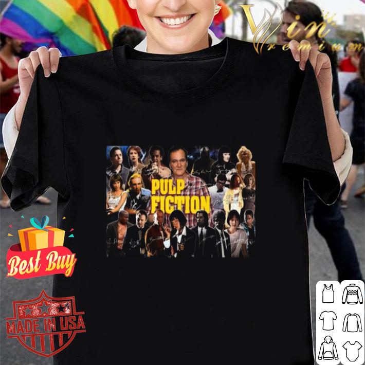 Pulp Fiction 1994 Movie Characters Signatures Poster shirt
