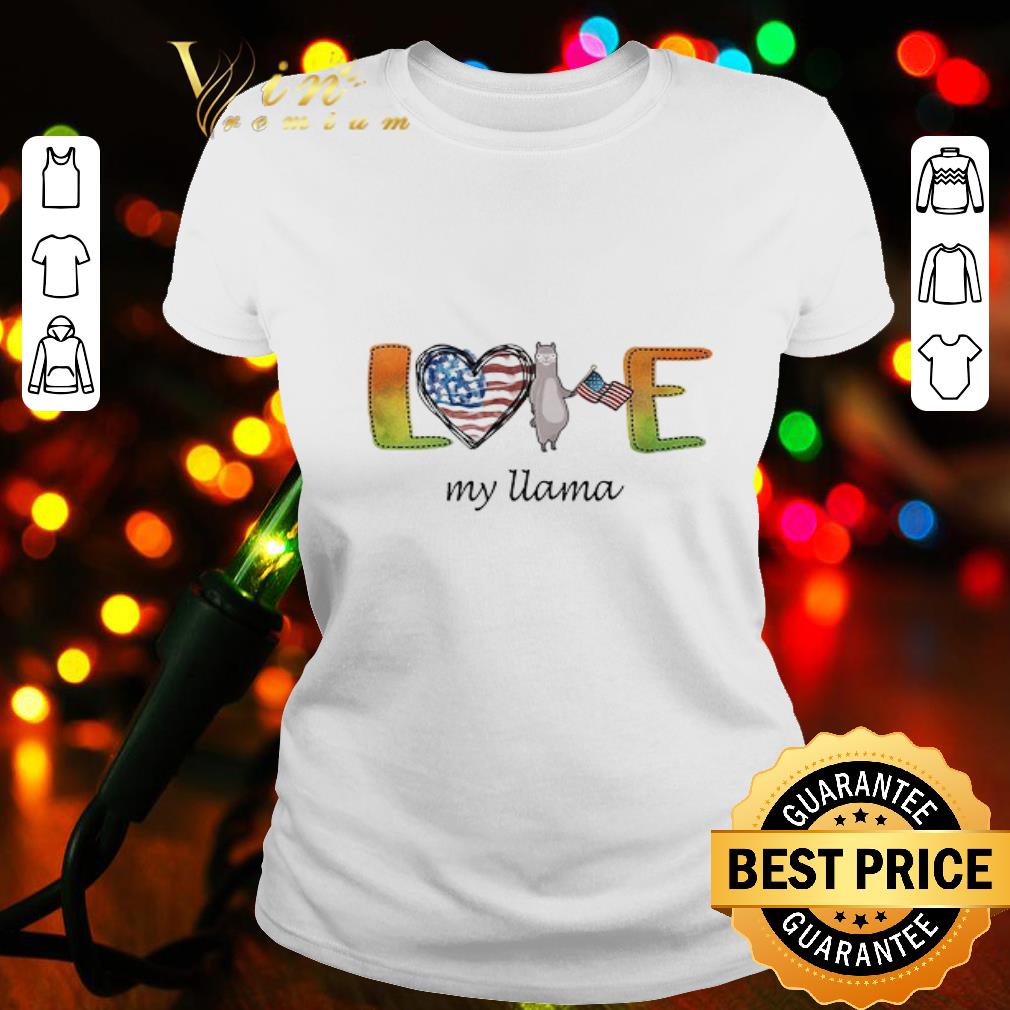LGBT Love My Llama American Flag 4th Of July Independence Day shirt