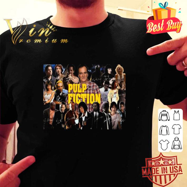 Pulp Fiction 1994 Movie Characters Signatures Poster shirt