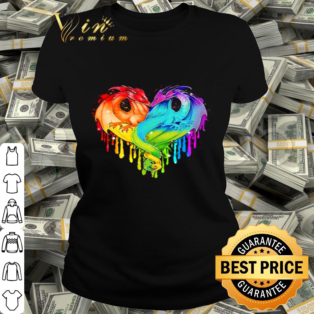 Love LGBT Dragon Heart shirt