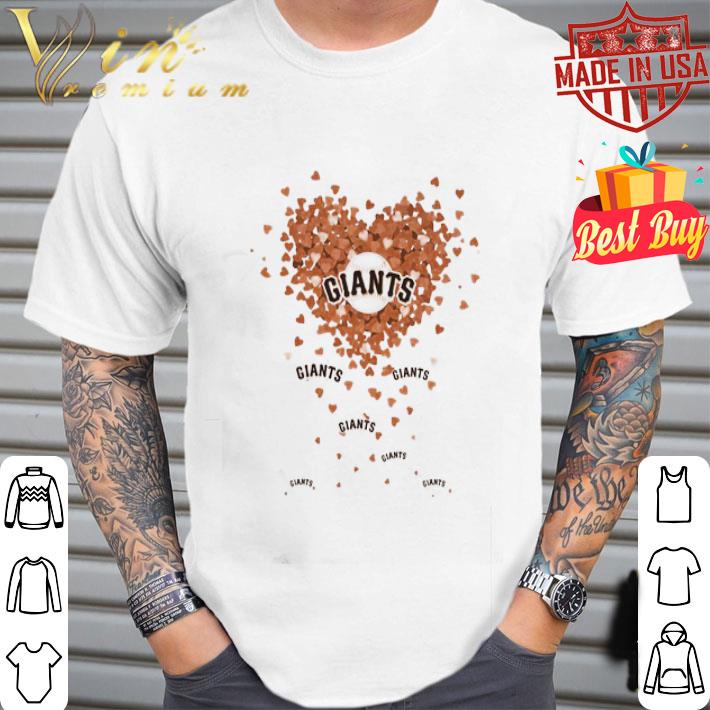 Love New York Giants Baseball Logo Tiny Shape Hearts shirt