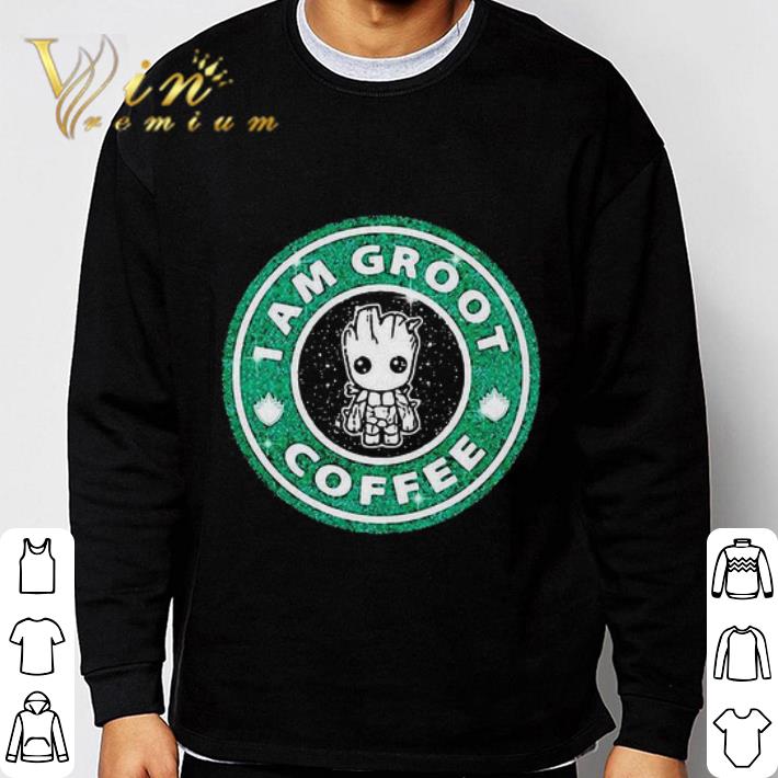 00b7dd95 i am baby groot coffee diamond shirt 4 - I Am Baby Groot Coffee Diamond shirt