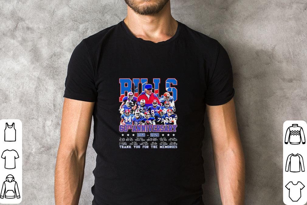 Hot Buffalo Bills 60th Anniversary 1960 2020 Thank You For The Memories Signatures shirt