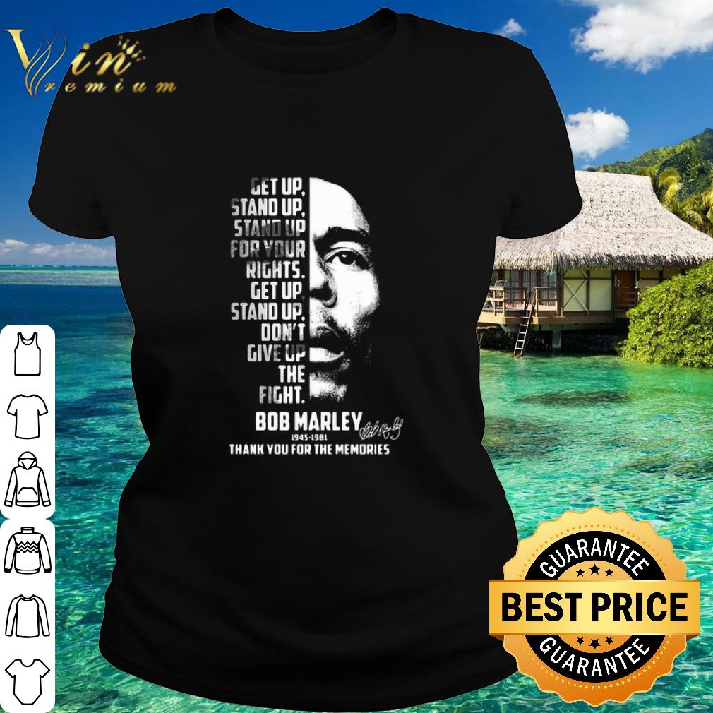 Best Get Up Stand Up Lyrics Bob Marley 1945-1981 signature shirt