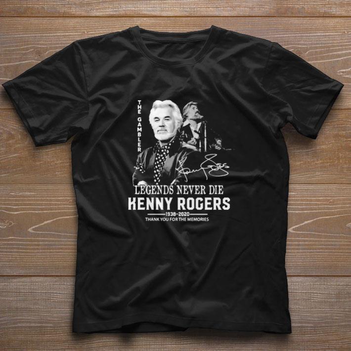 Awesome Legends Never Die Kenny Rogers 1938-2020 Signed Thank You For The Memories shirt