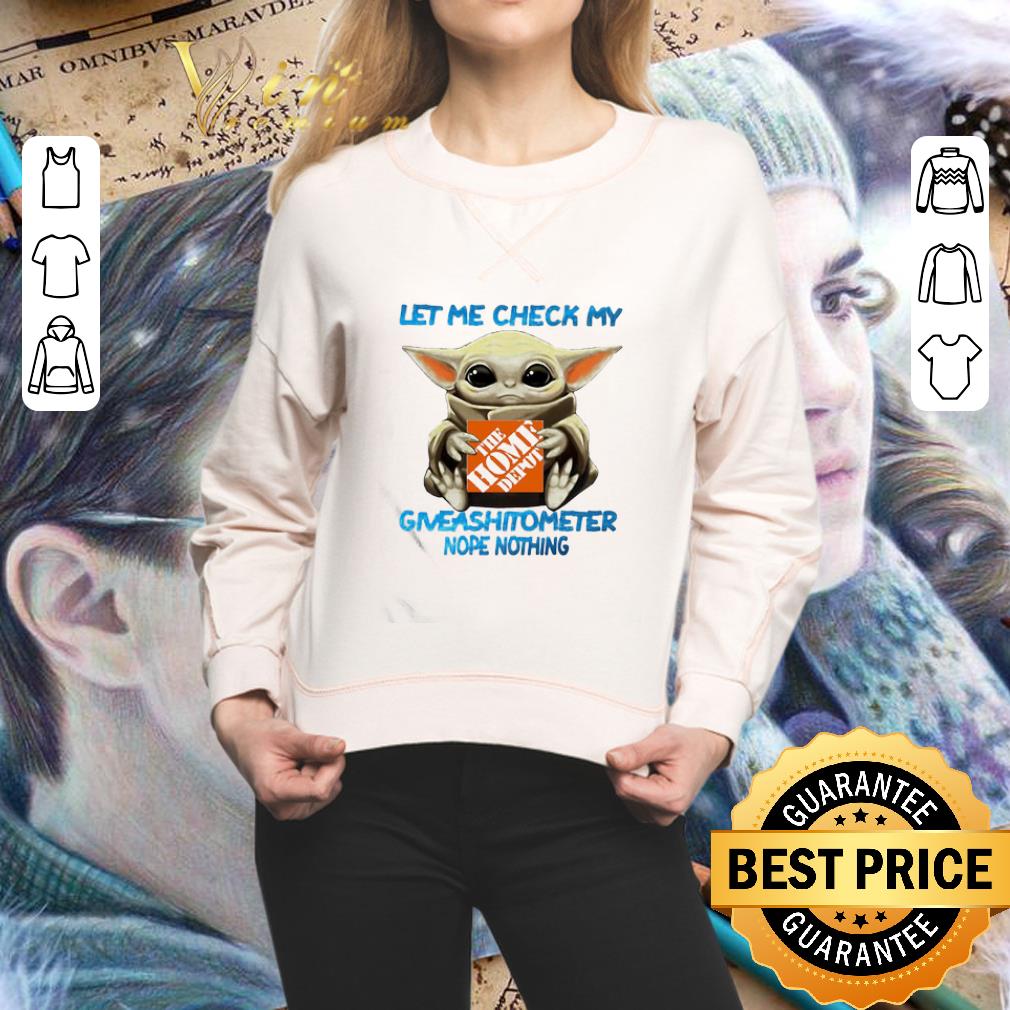Star Wars Baby Yoda The Home Depot Let Me Check My Giveashitometer shirt Star Wars Baby Yoda The Home Depot Let Me Check My Giveashitometer shirt
