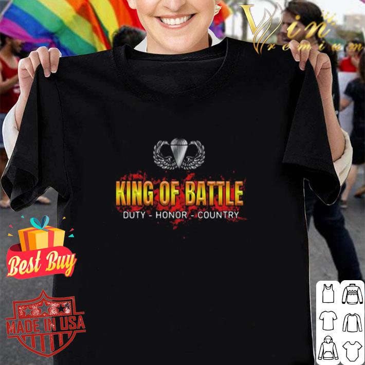 Logo US Army King Of Battle Duty Honor Country shirt