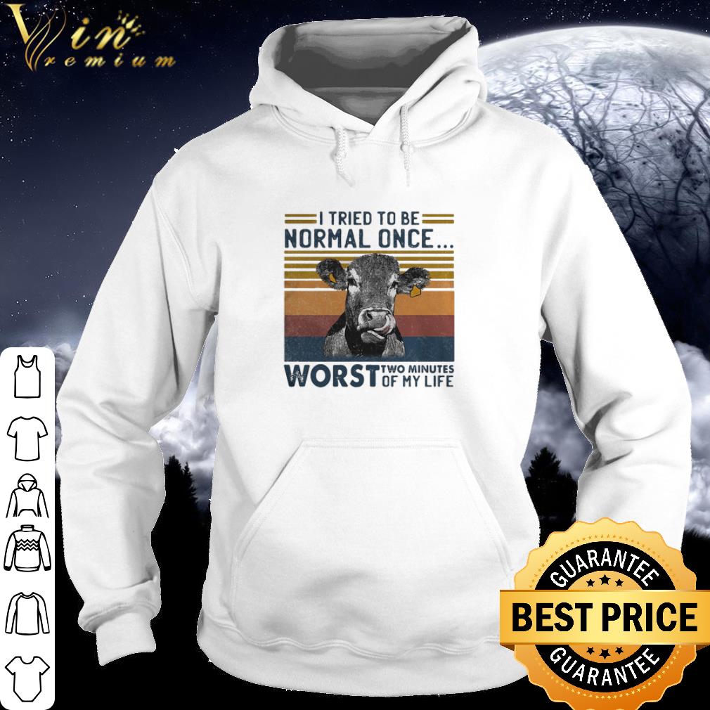 25fb7031 cool vintage cow i tried to be normal once worst who minutes of my life shirt 4 - Cool Vintage Cow I Tried To Be Normal Once Worst Who Minutes Of My Life shirt