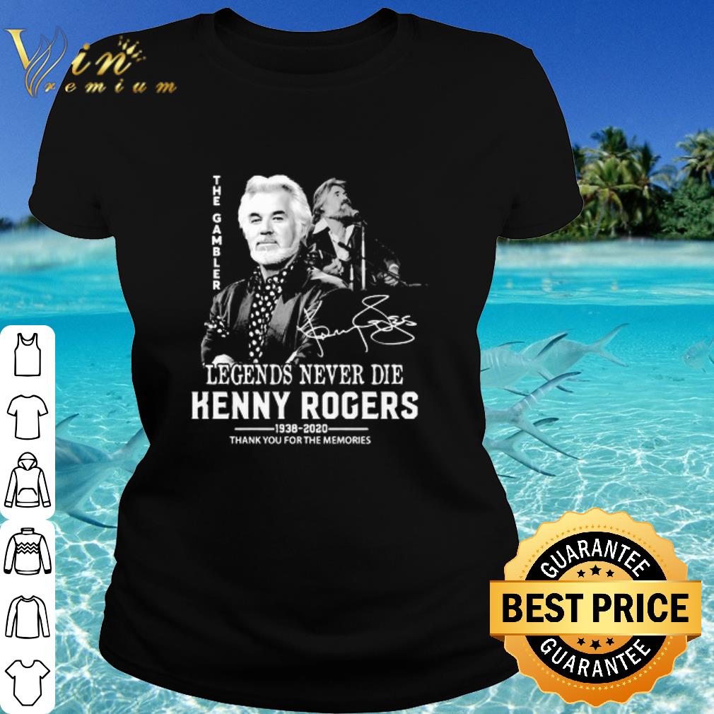 Cool Legends Never Die Kenny Rogers 1938-2020 Signed Thank You For The Memories shirt