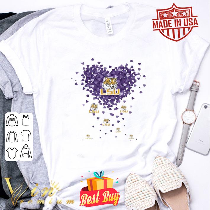 Love LSU Tigers Football Logo Tiny Shaped Hearts shirt