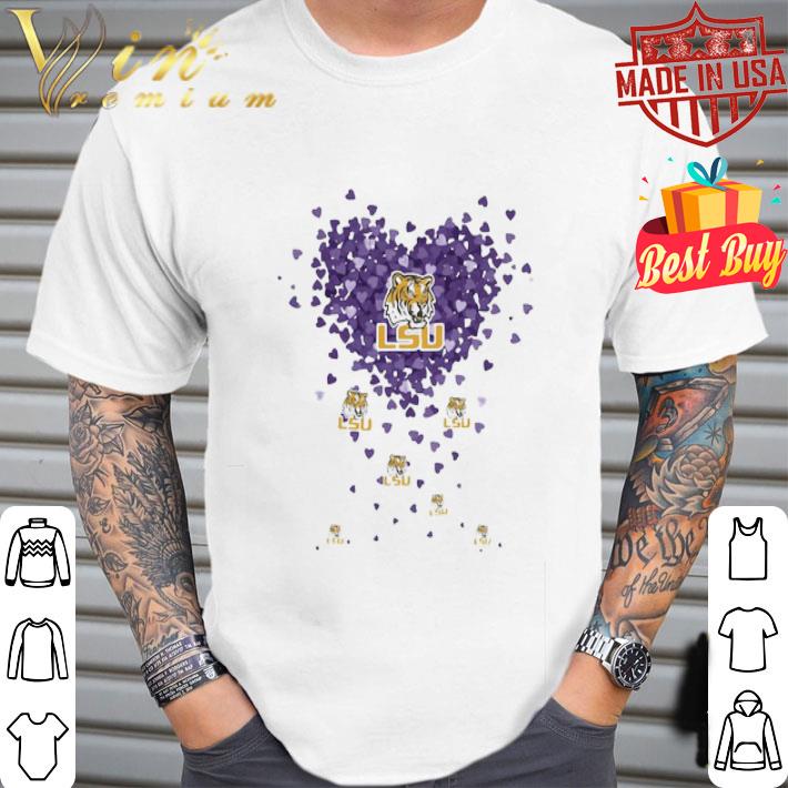 Love LSU Tigers Football Logo Tiny Shaped Hearts shirt