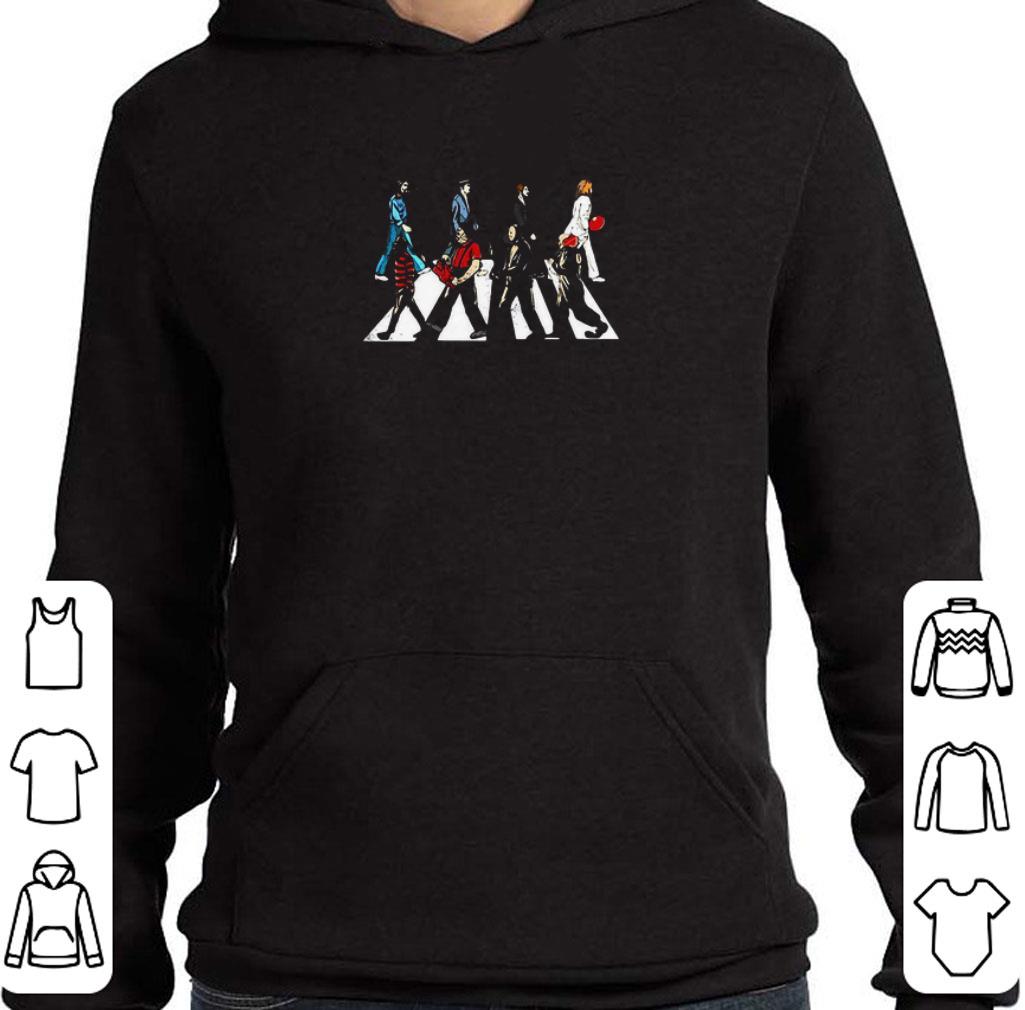50878682 awesome the beatles and halloween horror characters abbrey road shirt 4 - Awesome The Beatles And Halloween Horror Characters Abbrey Road shirt