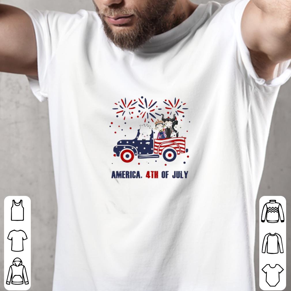 Premium Disney chibi characters driving car firework america 4th of july independence day shirt