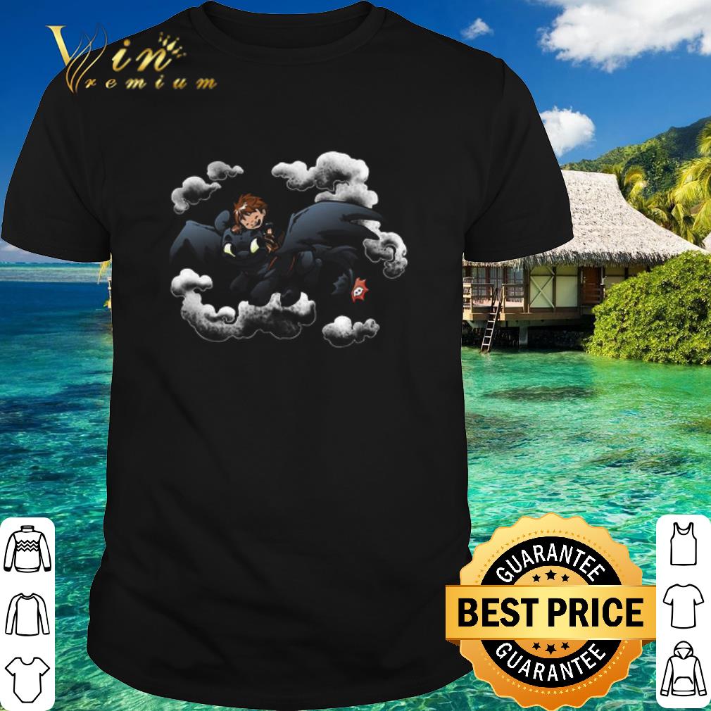 Cool Toddler boys’ riding toothless dragon shirt