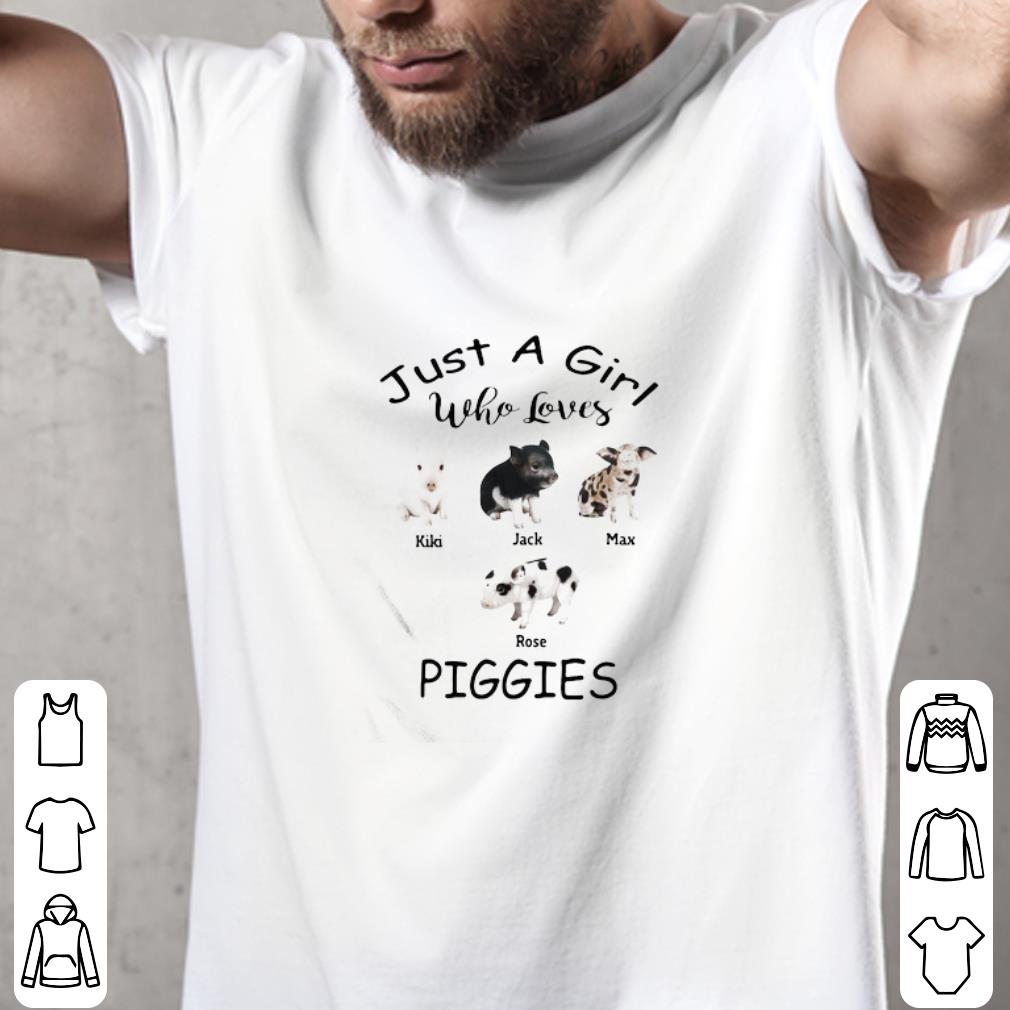 Awesome Just A Girl Who Loves Kiki Jack Max Rose Piggies Animals shirt