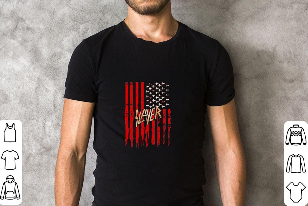 Funny Slayer Band American Flag 4th Of July Independence Day shirt