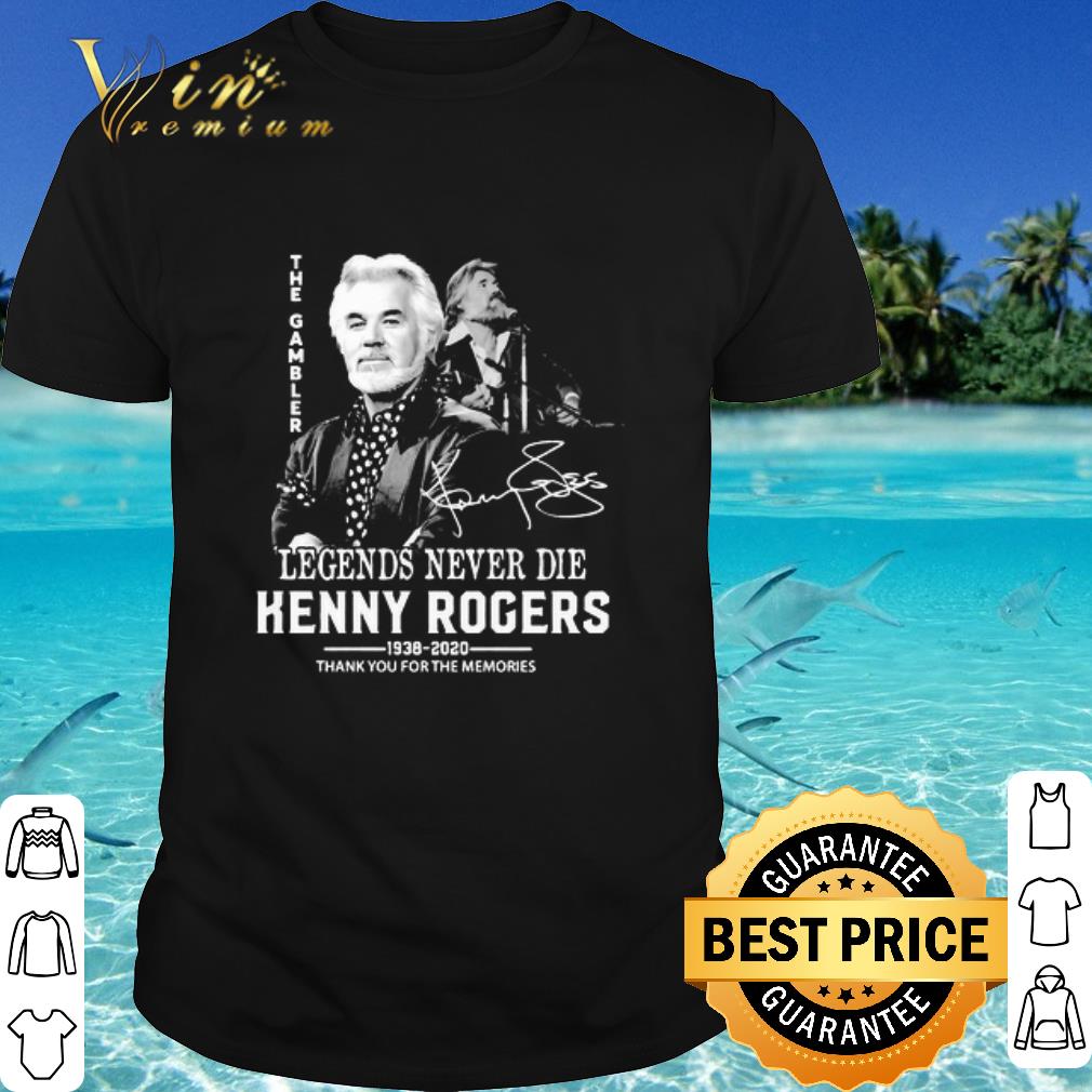 Cool Legends Never Die Kenny Rogers 1938-2020 Signed Thank You For The Memories shirt