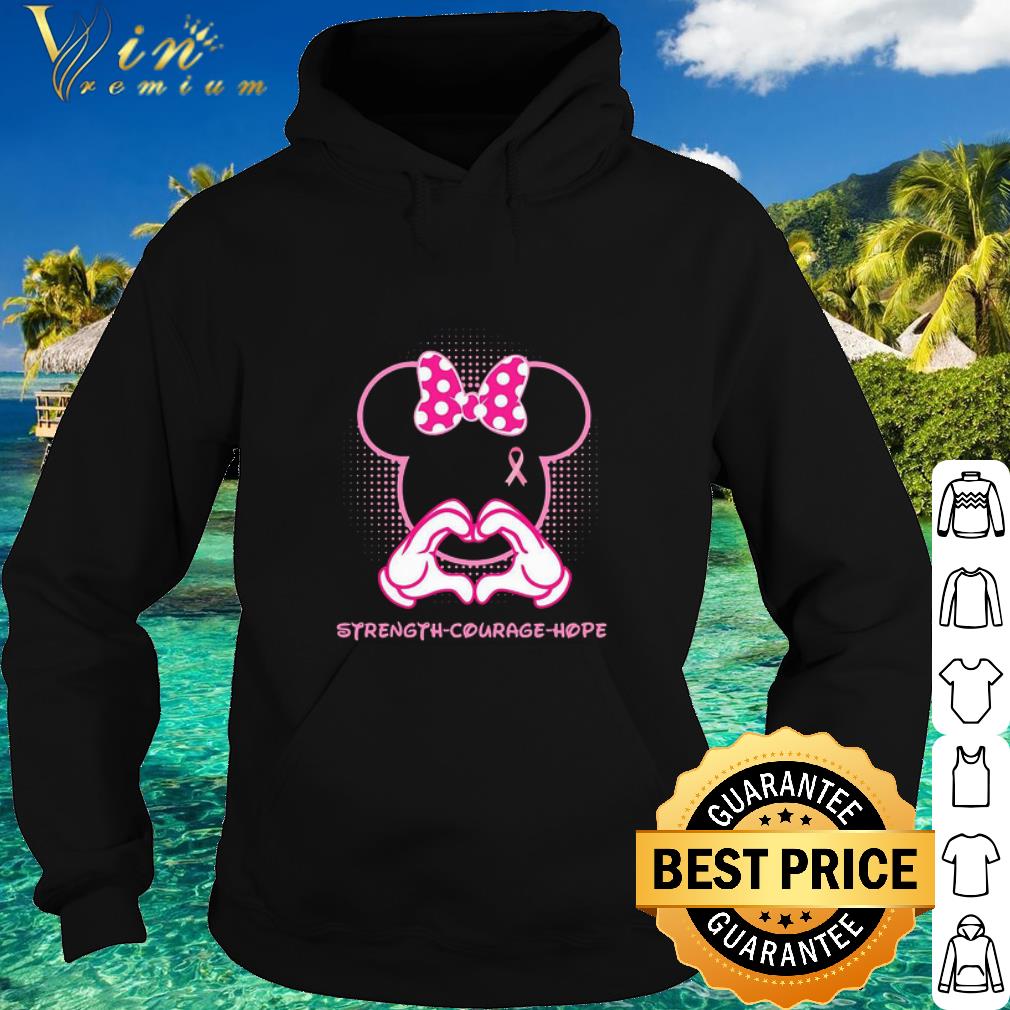 98451479 official minnie mouse strength courage hope breast cancer awareness pink shirt 4 - Official Minnie Mouse Strength Courage Hope Breast Cancer Awareness Pink shirt