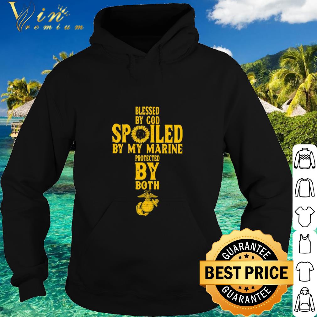 Nice Blessed By God Spoiled By My Marine Protected By Both US Marine shirt a213a7d5 nice blessed by god spoiled by my marine protected by both us marine shirt 4 - Nice Blessed By God Spoiled By My Marine Protected By Both US Marine shirt