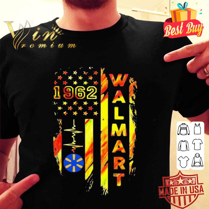 1962 Walmart Heartbeat American Flag 4th Of July Independence Day shirt