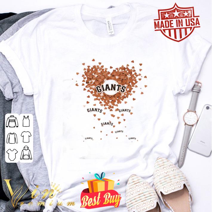 Love New York Giants Baseball Logo Tiny Shape Hearts shirt